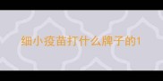 细小疫苗打什么牌子的