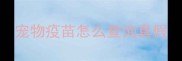 宠物疫苗怎么查询真假