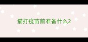 猫打疫苗前准备什么