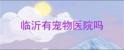 临沂有宠物医院吗