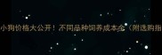普通小狗价格大公开不同品种饲养成本全附选购指南