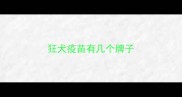 狂犬疫苗有几个牌子