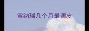 雪纳瑞几个月最调皮