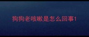 狗狗老咳嗽是怎么回事