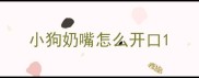 小狗奶嘴怎么开口
