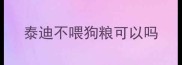泰迪不喂狗粮可以吗