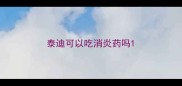 泰迪可以吃消炎药吗