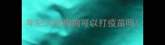 年纪大的狗狗可以打疫苗吗