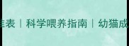 猫咪各月龄体重标准表科学喂养指南幼猫成长对照表养猫必看