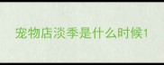 宠物店淡季是什么时候