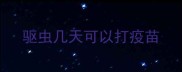驱虫几天可以打疫苗