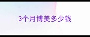 3个月博美多少钱