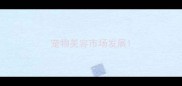宠物美容市场发展