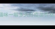 猫咪一般多久打疫苗价格