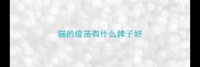 猫的疫苗有什么牌子好