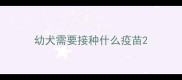幼犬需要接种什么疫苗