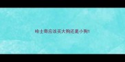 哈士奇应该买大狗还是小狗