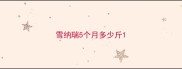 雪纳瑞5个月多少斤