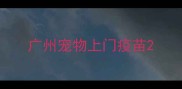 广州宠物上门疫苗