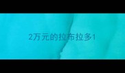 2万元的拉布拉多