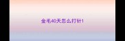 金毛40天怎么打针
