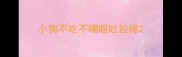 小狗不吃不喝呕吐拉稀