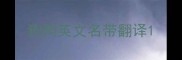 狗狗英文名带翻译