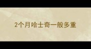 2个月哈士奇一般多重