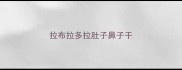 拉布拉多拉肚子鼻子干