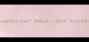 宠物医院能给狗狗打疫苗吗最新指南与注意事项附疫苗接种全流程