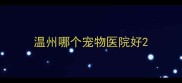 温州哪个宠物医院好