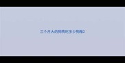 三个月大的狗狗吃多少狗粮