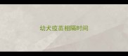 幼犬疫苗相隔时间