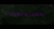 可以带小狗上动车吗