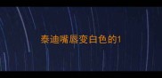 泰迪嘴唇变白色的