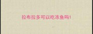 拉布拉多可以吃冻鱼吗