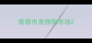 常德市宠物狗市场