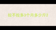 拉不拉多3个月多少斤