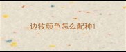 边牧颜色怎么配种