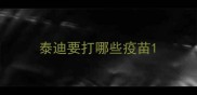 泰迪要打哪些疫苗