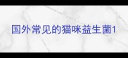 国外常见的猫咪益生菌