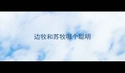 边牧和苏牧哪个聪明