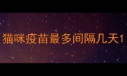 猫咪疫苗最多间隔几天