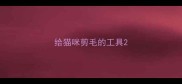 给猫咪剪毛的工具