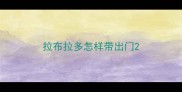 拉布拉多怎样带出门