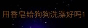 用香皂给狗狗洗澡好吗