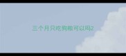 三个月只吃狗粮可以吗