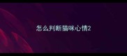 怎么判断猫咪心情