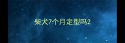 柴犬7个月定型吗