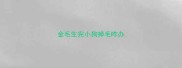 金毛生完小狗掉毛咋办
